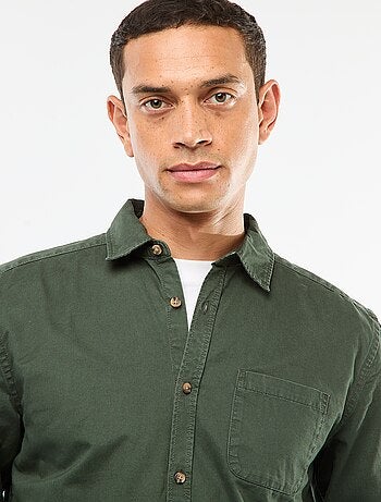 Camicia tinta unita taglio dritto / Regular fit