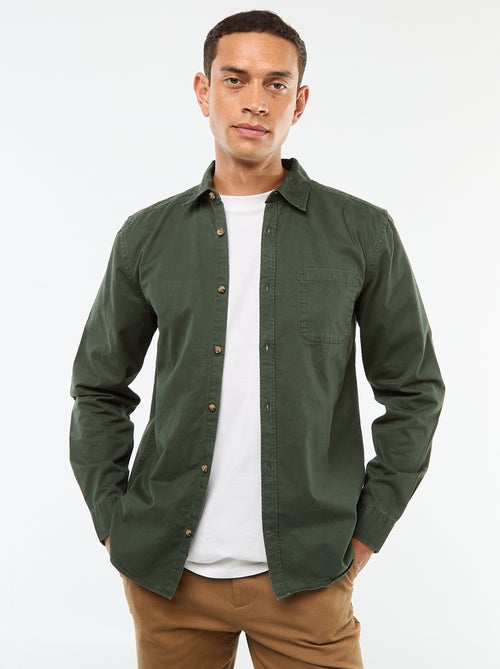 Camicia tinta unita taglio dritto / Regular fit - Kiabi