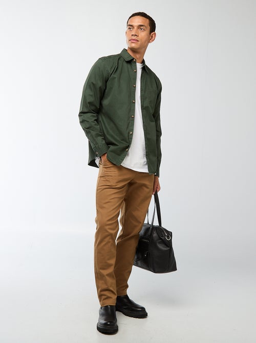 Camicia tinta unita taglio dritto / Regular fit - Kiabi