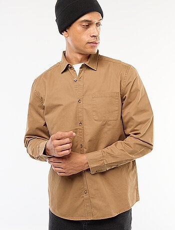 Camicia tinta unita taglio dritto / Regular fit