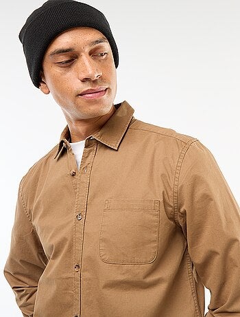 Camicia tinta unita taglio dritto / Regular fit