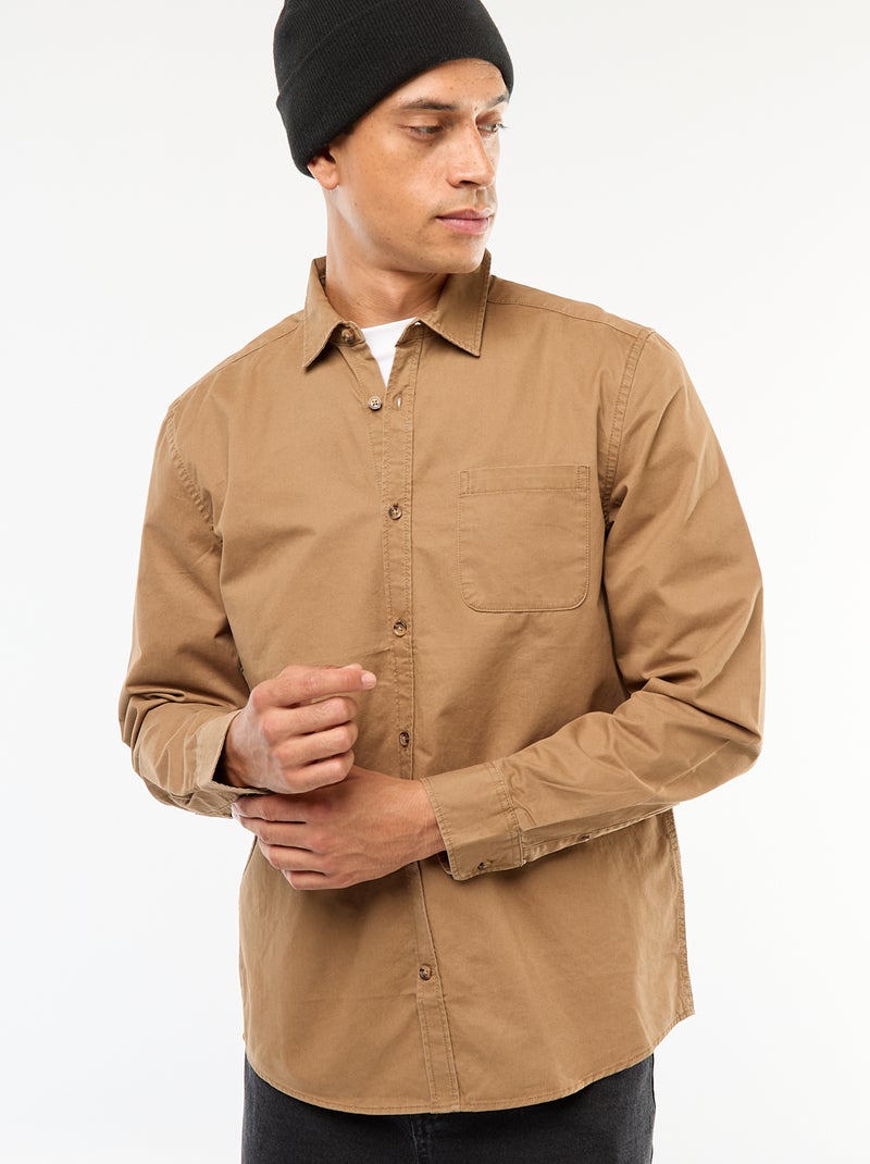Polo Ralph Lauren - Icon - Camicia Oxford slim fit blu navy tinta in capo con logo