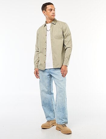 Camicia tinta unita taglio dritto / Regular fit