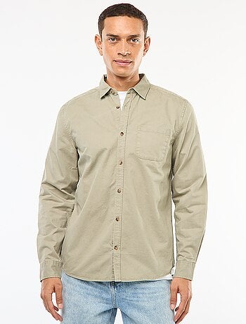 Camicia tinta unita taglio dritto / Regular fit