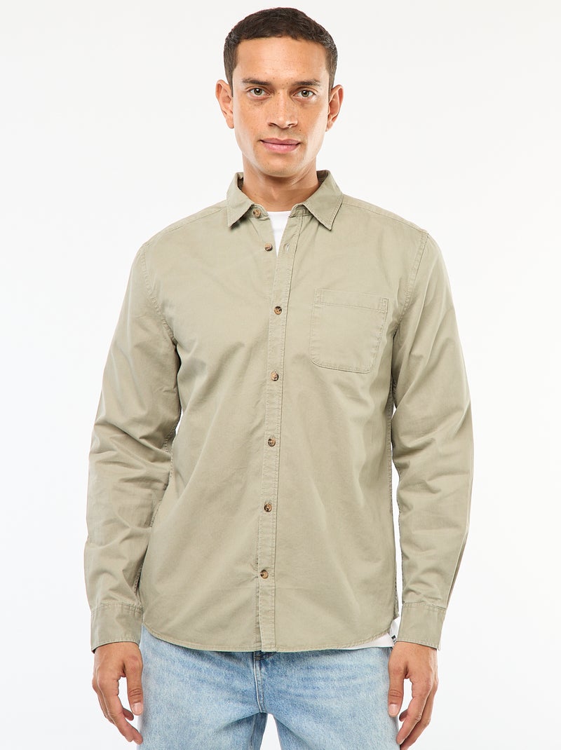 Camicia Beretta tinta unita verde mod. Winter Button Down art. LU641