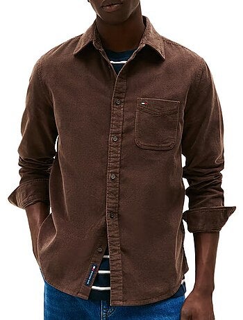 Camicia Tommy Hilfiger da Uomo in Velluto a Coste