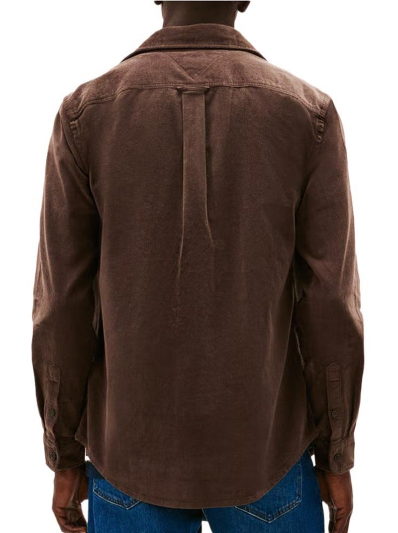 Camicia Tommy Hilfiger da Uomo in Velluto a Coste Marrone cappuccino - Kiabi
