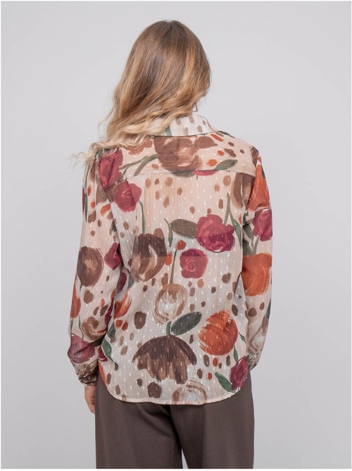 Camicia trasparente con stampa floreale oxelia - Kiabi Camicia trasparente con stampa floreale oxelia - Kiabi