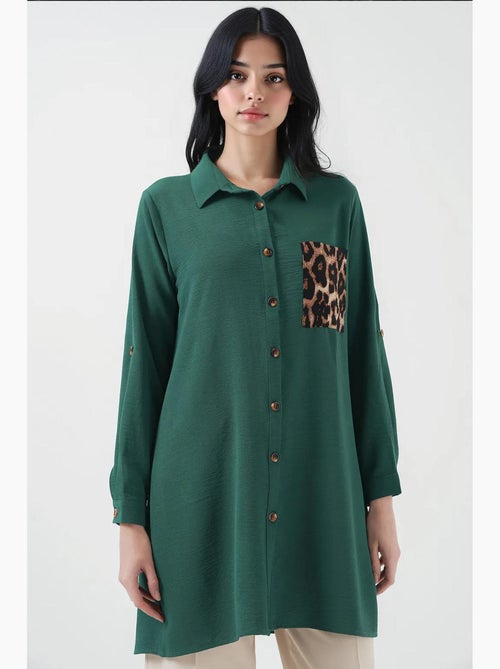 Camicia tunica con dettagli tascabili bdart - Kiabi Camicia tunica con dettagli tascabili bdart - Kiabi