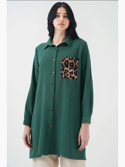 Camicia tunica con dettagli tascabili bdart - Kiabi Camicia tunica con dettagli tascabili bdart - Kiabi