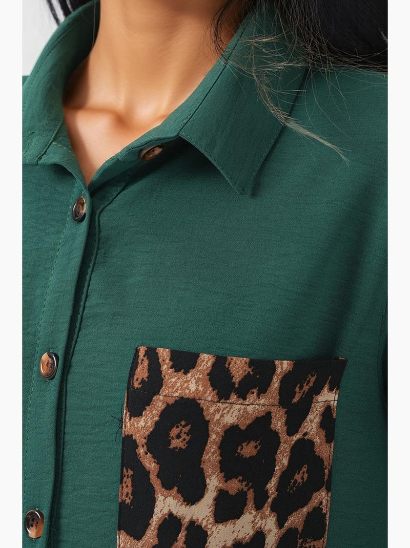Camicia tunica con dettagli tascabili bdart Verde smeraldo - Kiabi