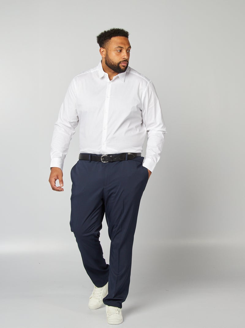 Camicia twill stretch bianco - Kiabi