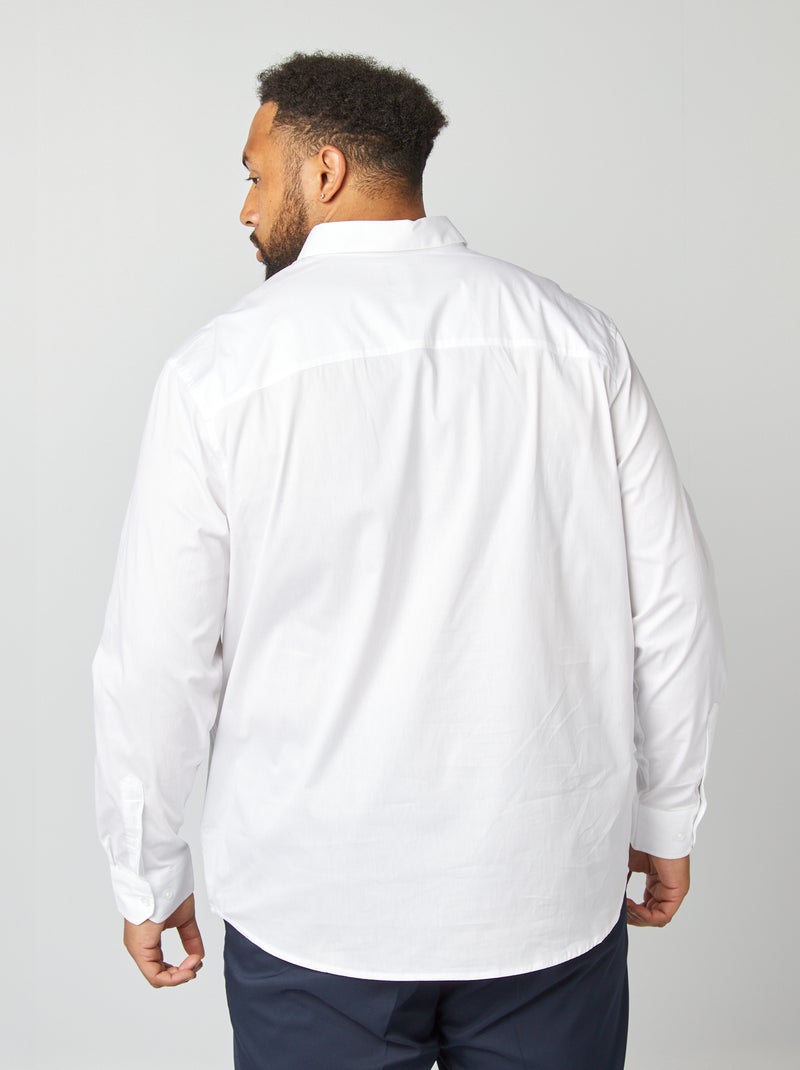 Camicia twill stretch bianco - Kiabi