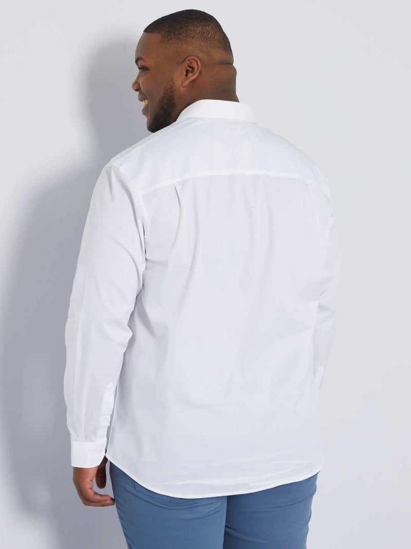 Camicia twill stretch bianco - Kiabi