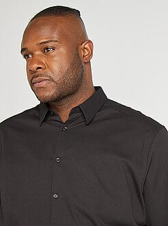 Taglie forti Uomo - Camicia twill stretch - Kiabi