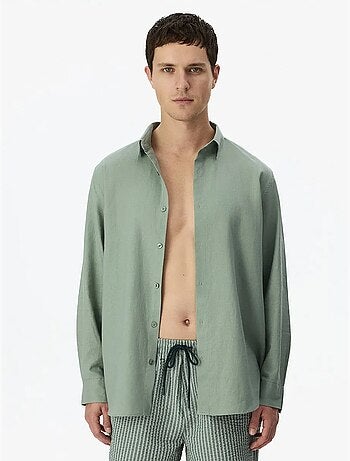 Camicia uomo air in misto lino penti