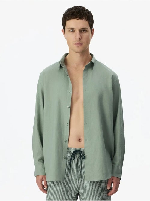 Camicia uomo air in misto lino penti - Kiabi Camicia uomo air in misto lino penti - Kiabi