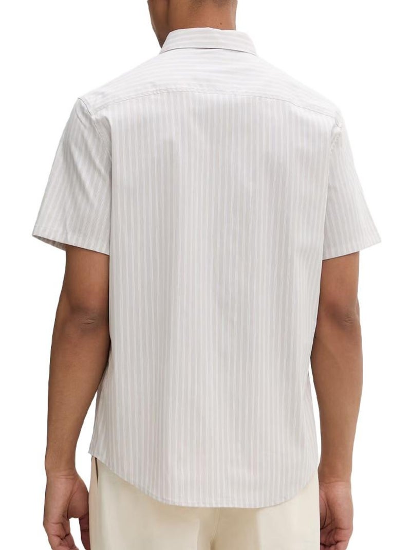 Camicia uomo calvin klein jeans a righe sottili Beige - Kiabi