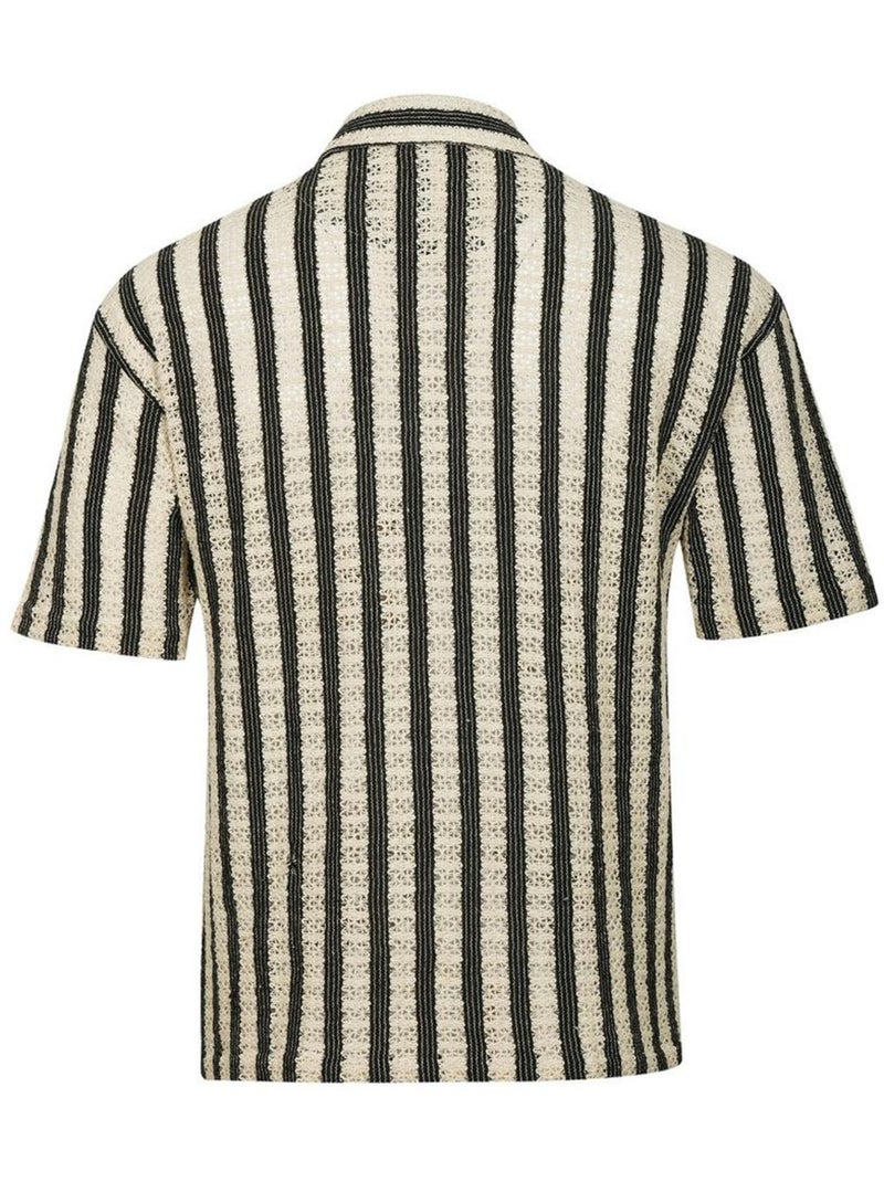 Camicia uomo kaporal a righe Beige - Kiabi