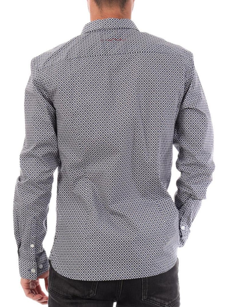 Camicia Uomo Teddy Smith Stampata Elasticizzata Blu marino - Kiabi