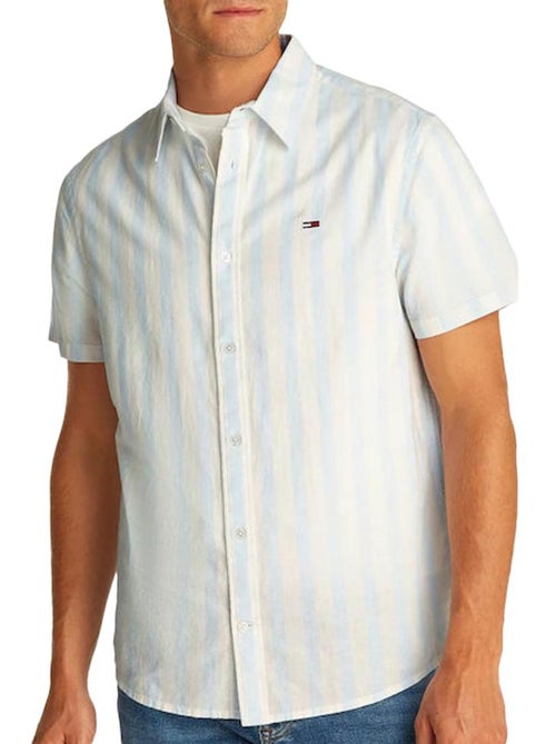 Camicia Uomo Tommy Hilfiger in Lino a Righe - Kiabi