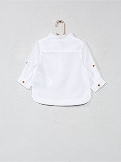 Camicia voile di cotone collo alla coreana - Kiabi