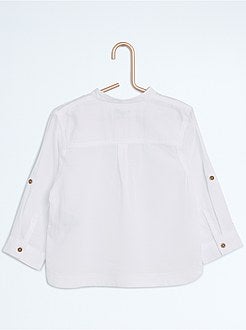Camicia voile di cotone collo alla coreana - Kiabi