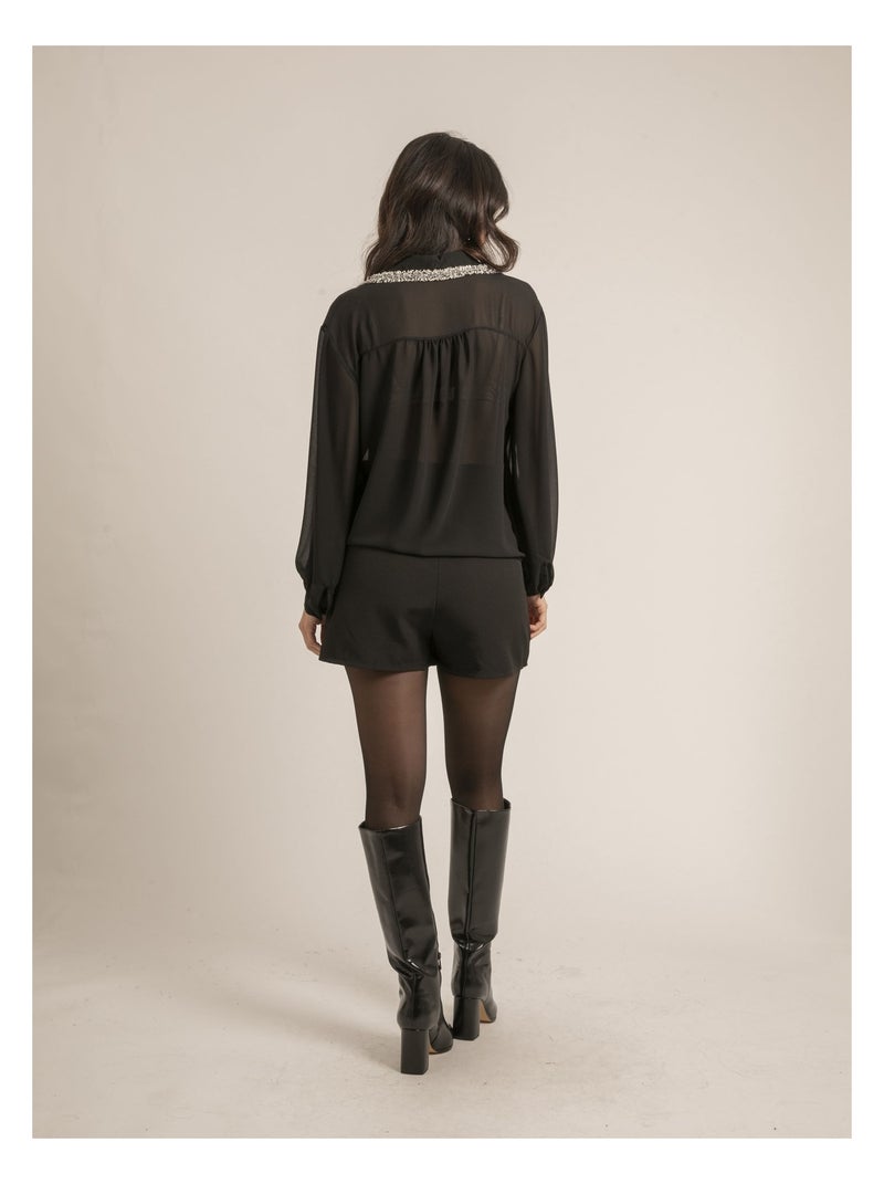 Camicia voile OLLIE Nero - Kiabi