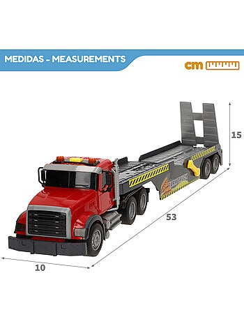 Camion da trasporto agricolo con luci e suoni 1:14 + trattore e rimorchio speed & go