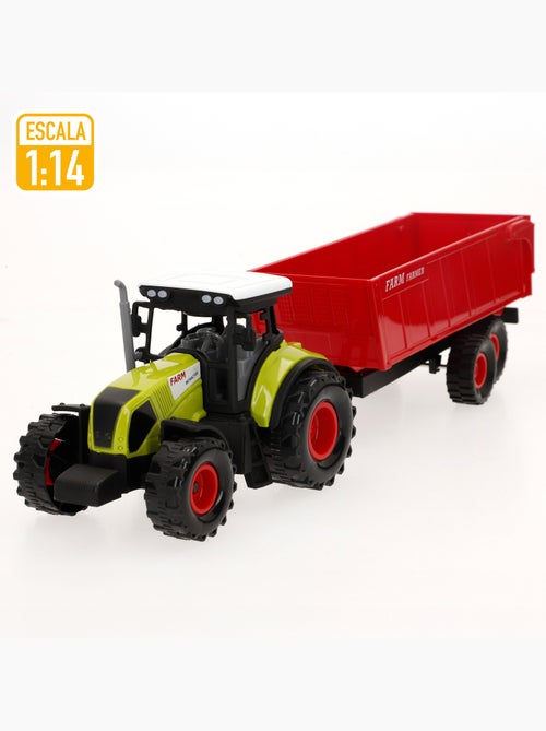Camion da trasporto agricolo con luci e suoni 1:14 + trattore e rimorchio speed & go - Kiabi Camion da trasporto agricolo con luci e suoni 1:14 + trattore e rimorchio speed & go - Kiabi