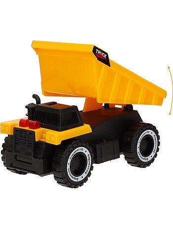 Camion da trasporto con luci e suoni 1:14 + 2 veicoli da costruzione speed & go