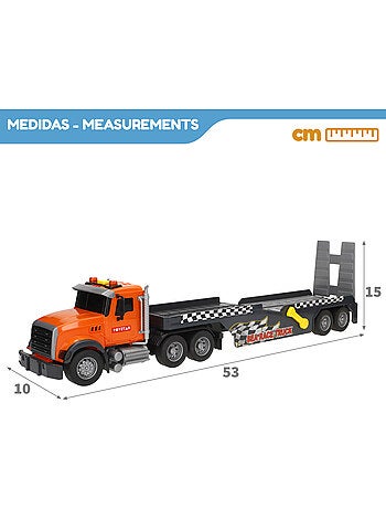 Camion da trasporto con luci e suoni 1:14 + barca giocattolo speed & go