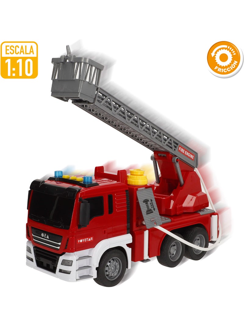 Camion dei pompieri giocattolo a frizione con luci e suoni 1:10 speed & go N/D - Kiabi