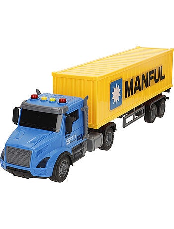 Camion portacontainer a attrito con luci e suoni speed & go