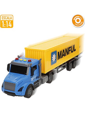 Camion portacontainer a attrito con luci e suoni speed & go