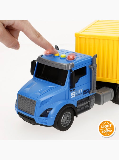 Camion portacontainer a attrito con luci e suoni speed & go - Kiabi Camion portacontainer a attrito con luci e suoni speed & go - Kiabi
