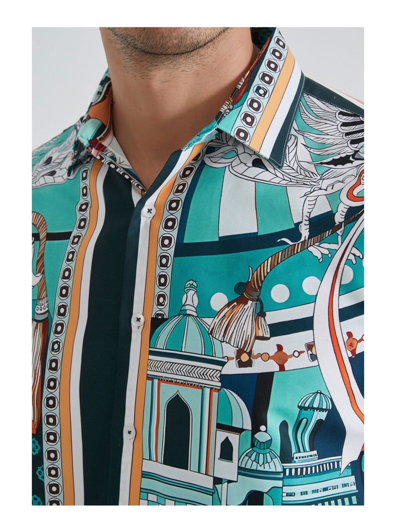 Camisa Kebello Turchese - Kiabi
