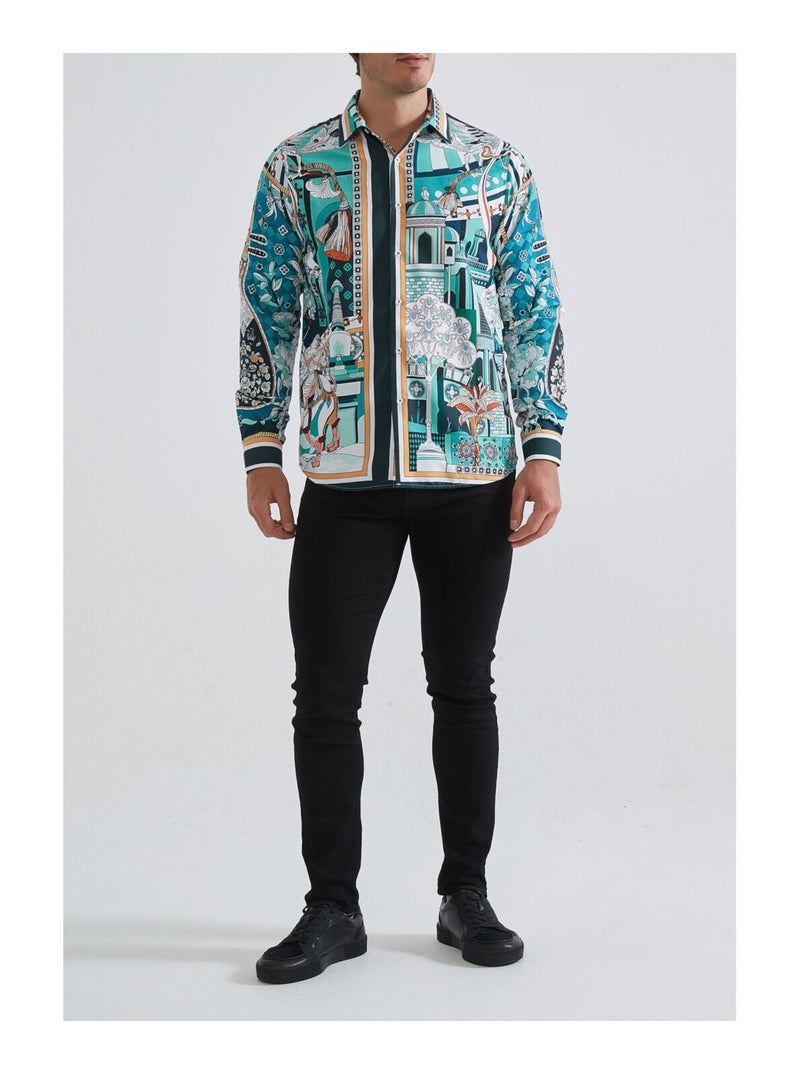 Camisa Kebello Turchese - Kiabi