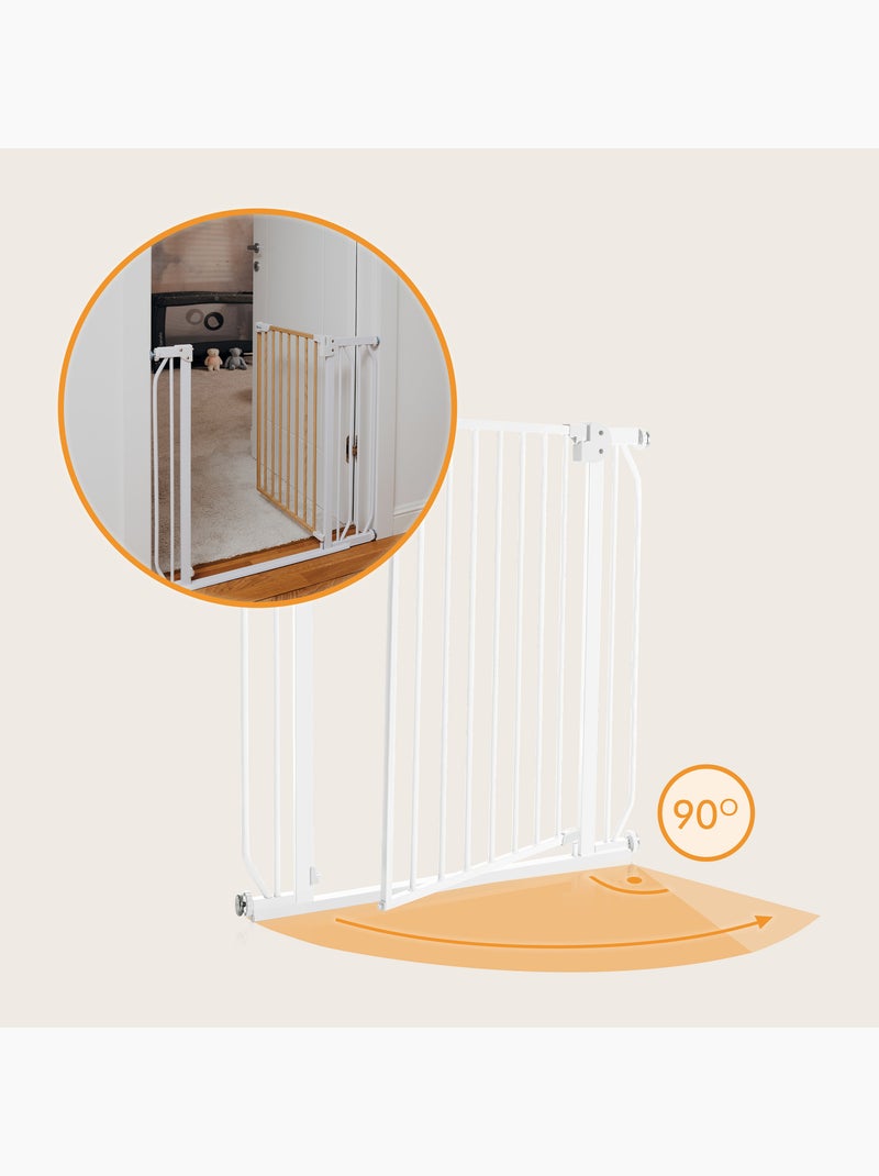Cancelletto di sicurezza per bambini LIONELO Truus Slim - 75-105 cm - Montaggio a pressione - Non ri Bianco - Kiabi