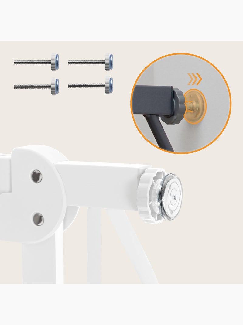 Cancelletto di sicurezza per bambini LIONELO Truus Slim - 75-105 cm - Montaggio a pressione - Non ri Bianco - Kiabi
