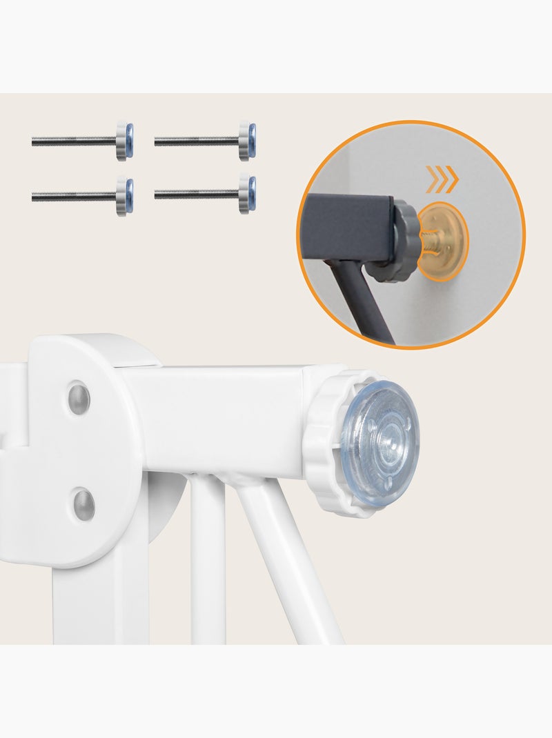 Cancelletto di sicurezza per bambini LIONELO Truus Slim - 75-105 cm - Montaggio a pressione - Non ri Bianco Marrone - Kiabi