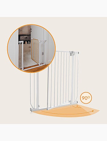 Cancelletto di sicurezza per bambini LIONELO Truus Slim - 75-105 cm - Montaggio a pressione - Non ri