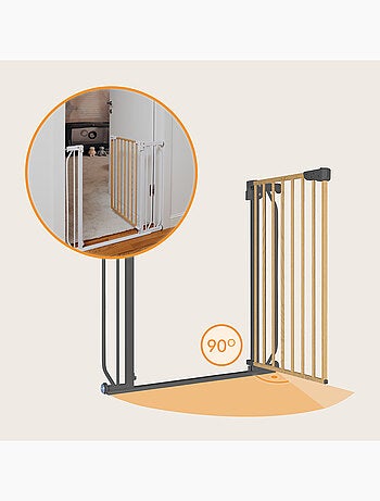 Cancelletto di sicurezza per bambini LIONELO Truus Slim - 75-105 cm - Montaggio a pressione - Non ri