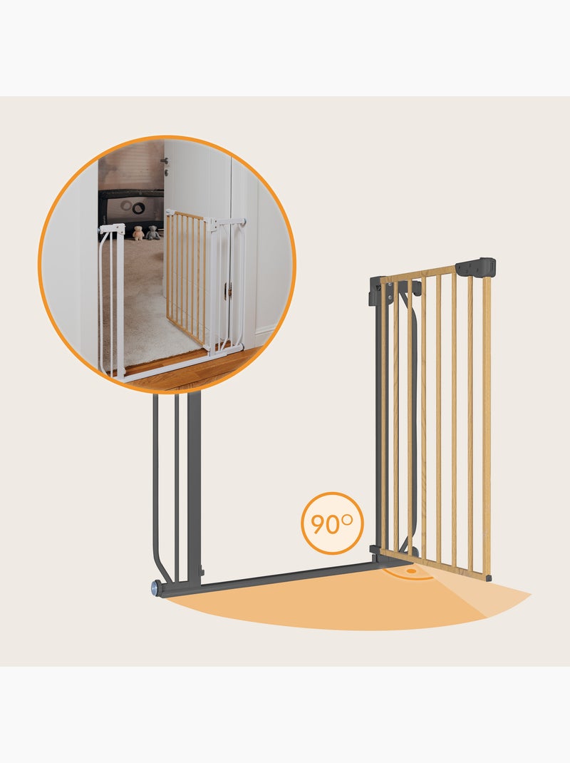 Cancelletto di sicurezza per bambini LIONELO Truus Slim - 75-105 cm - Montaggio a pressione - Non ri Grigio marrone - Kiabi