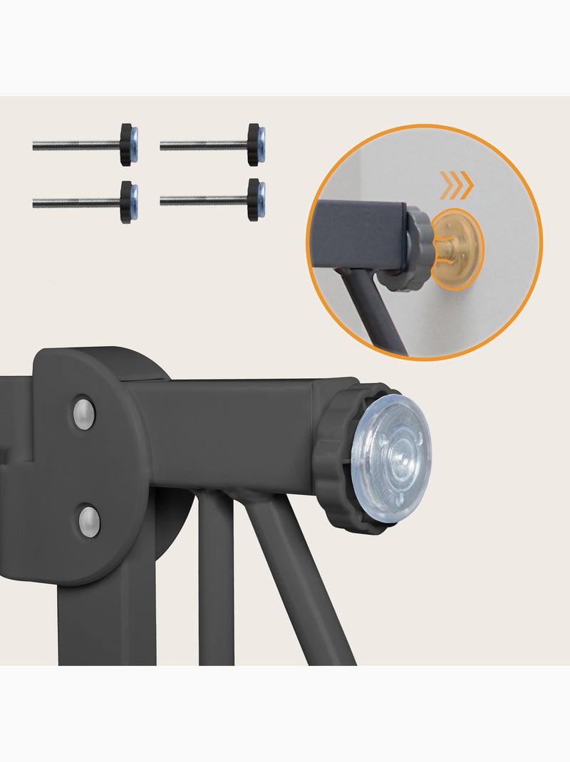 Cancelletto di sicurezza per bambini LIONELO Truus Slim - 75-105 cm - Montaggio a pressione - Non ri Grigio marrone - Kiabi
