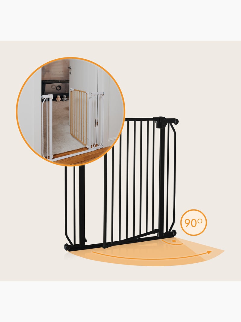 Cancelletto di sicurezza per bambini LIONELO Truus Slim - 75-105 cm - Montaggio a pressione - Non ri Nero - Kiabi