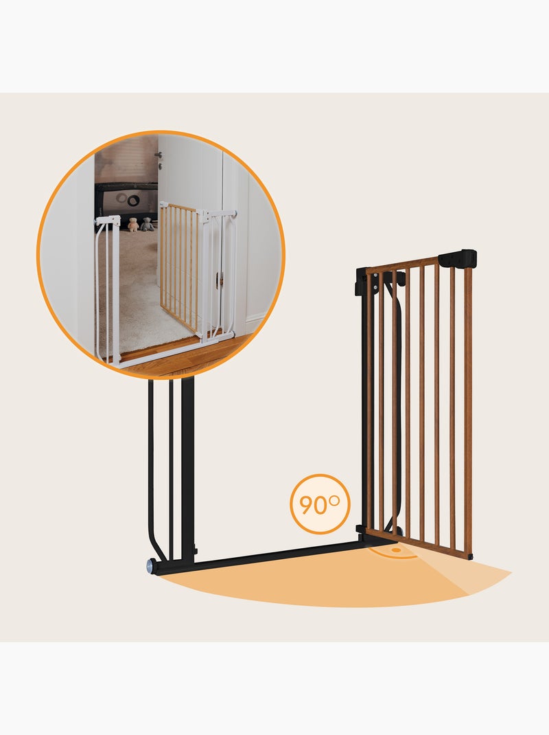Cancelletto di sicurezza per bambini LIONELO Truus Slim - 75-105 cm - Montaggio a pressione - Non ri Nero Marrone - Kiabi