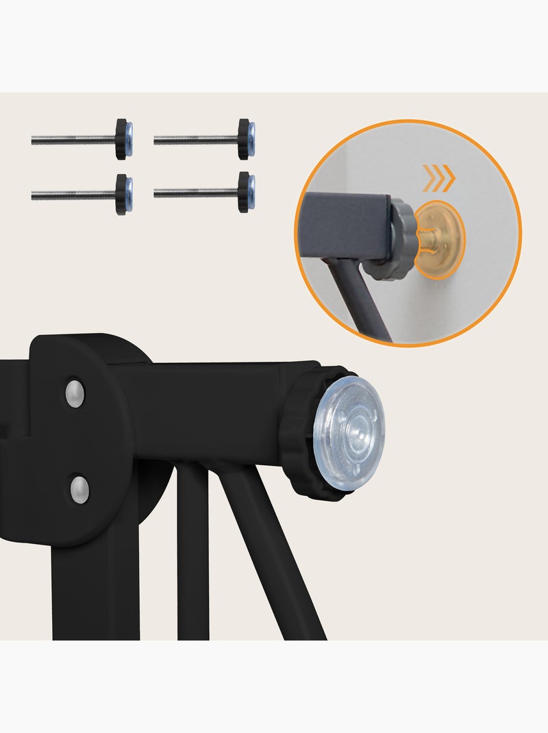Cancelletto di sicurezza per bambini LIONELO Truus Slim - 75-105 cm - Montaggio a pressione - Non ri Nero Marrone - Kiabi
