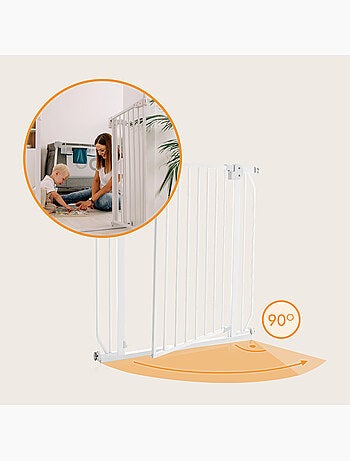 Cancelletto di sicurezza per bambini LIONELO Truus Slim LED - 75-105 cm - Montaggio a pressione