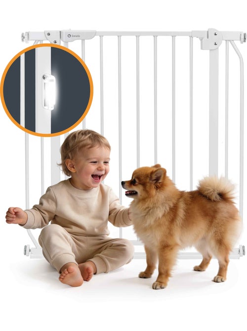 Cancelletto di sicurezza per bambini LIONELO Truus Slim LED - 75-105 cm - Montaggio a pressione - Kiabi